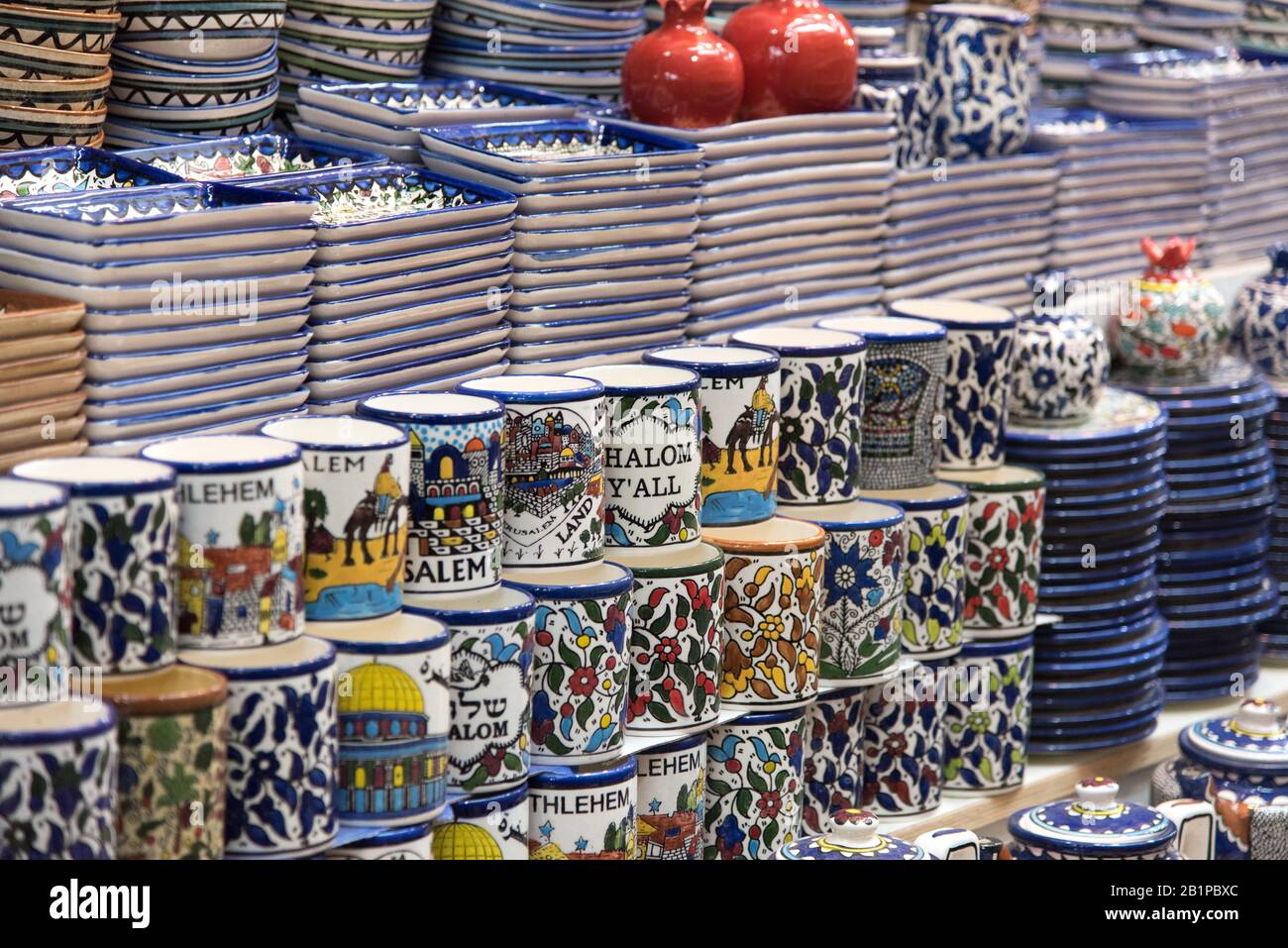 Jüdischen und christlichen Viertel der Altstadt von Jerusalem Stockfoto