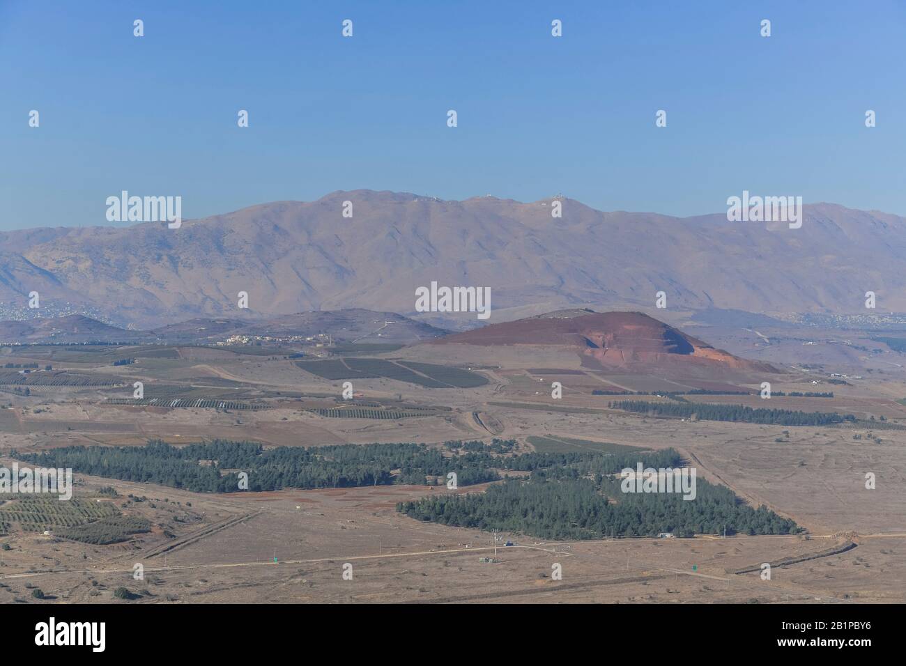 Hochebene zwischen Merom Golan und dem Berg Hermon, Golanhöhen, Israel Stockfoto