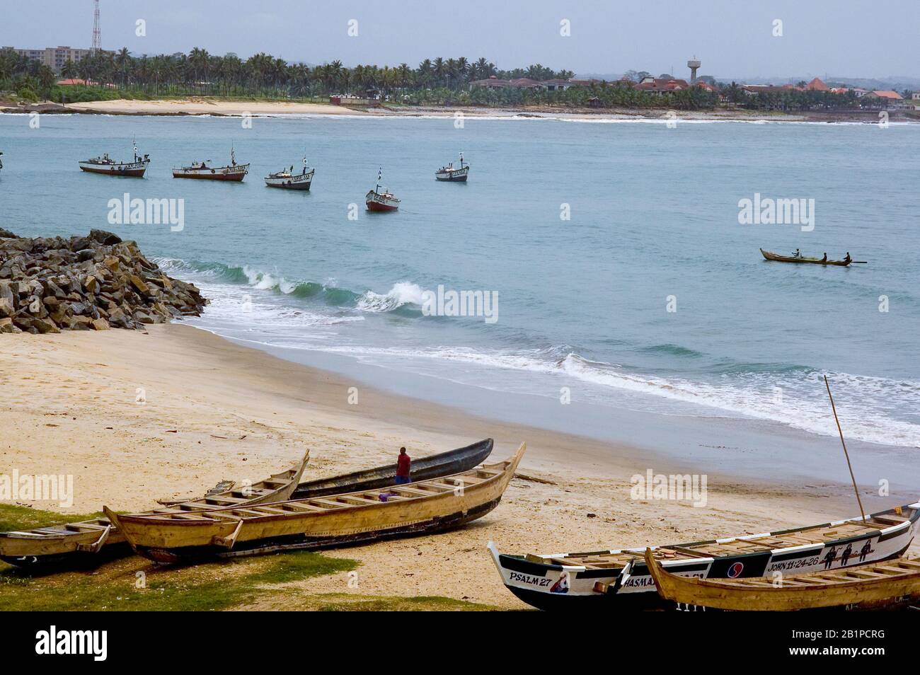 Elvira in der Nähe der Burg Elmina, Ghana Stockfoto