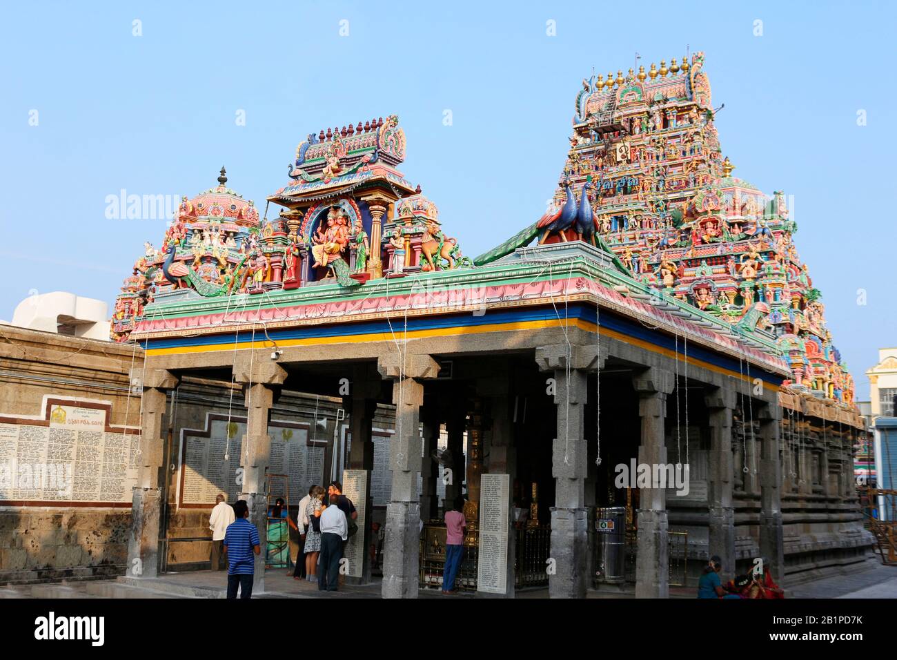 Thiruvananthapuram, Kerala, Indien, Dezember 2017 ist Der Anhänger des Attukal Bhagavathy Temple ein Hindu-Religionsschrein Stockfoto