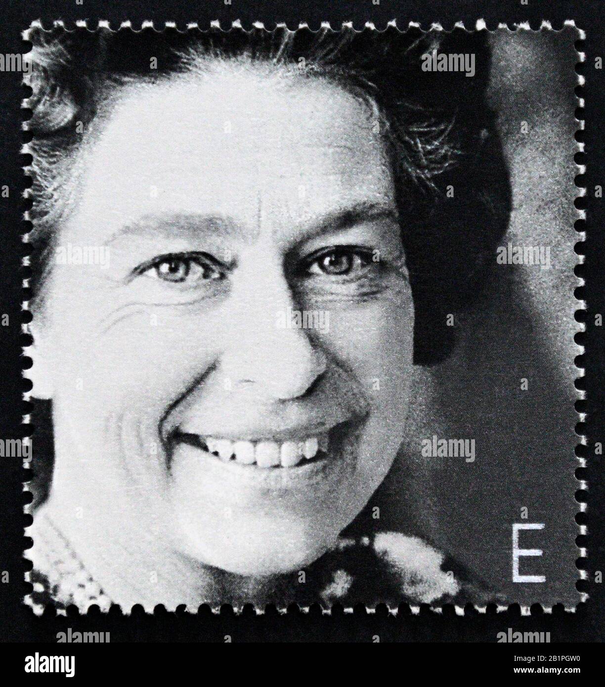 Briefmarke. Großbritannien. Königin Elizabeth II Goldenes Jubiläum. Studioporträts von Königin Elisabeth II 1978 (Lord Snowdon). E. 2002. Stockfoto