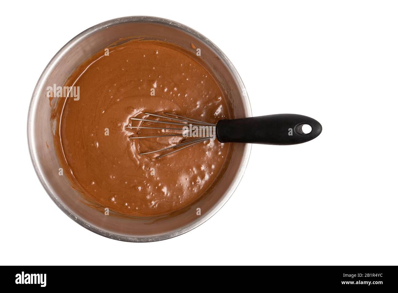 Chocolate Brownie Mix In EINEM Metal Bowl Stockfoto