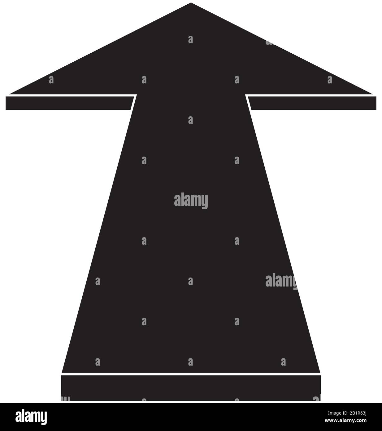 Pfeil. Symbol für schwarze Ebene nach oben Stock Vektor