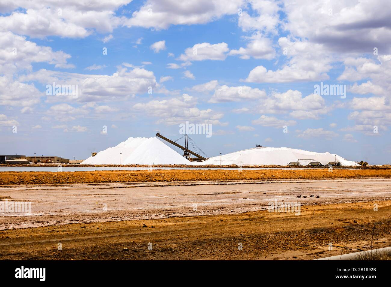 Salzproduktion in Port Headland, Australien Stockfoto