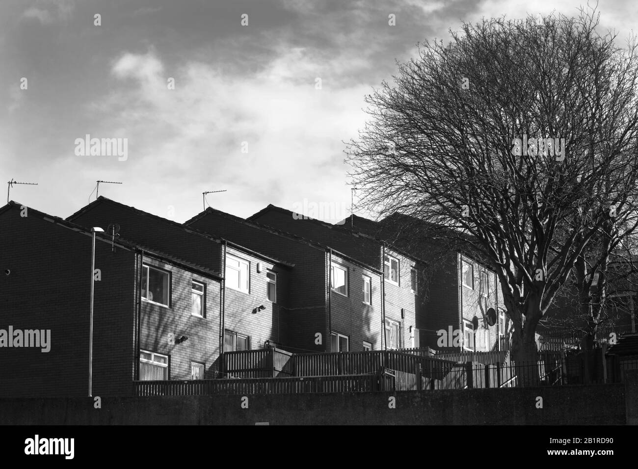 Die Beckhill Social Housing Estate in Leeds, Großbritannien. Stockfoto