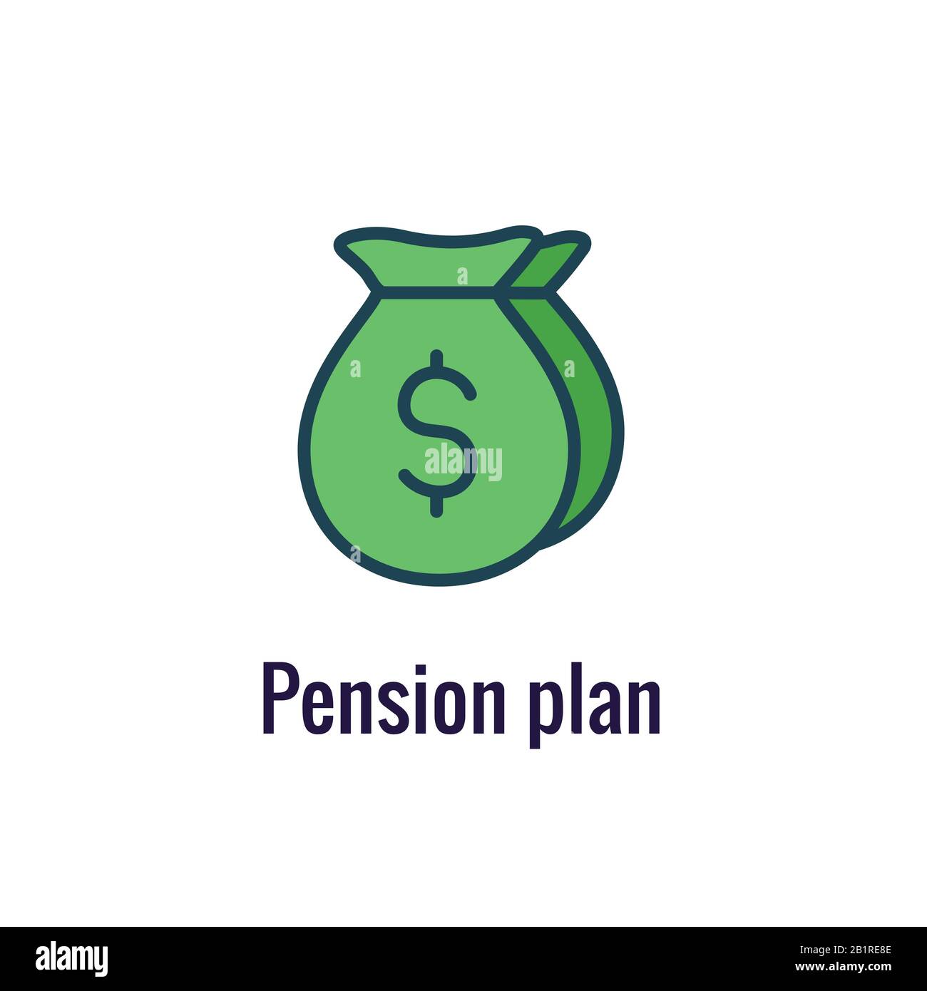 Generations - Ruhestand Icon Set mit Überlegungen für den Ruhestand Stock Vektor
