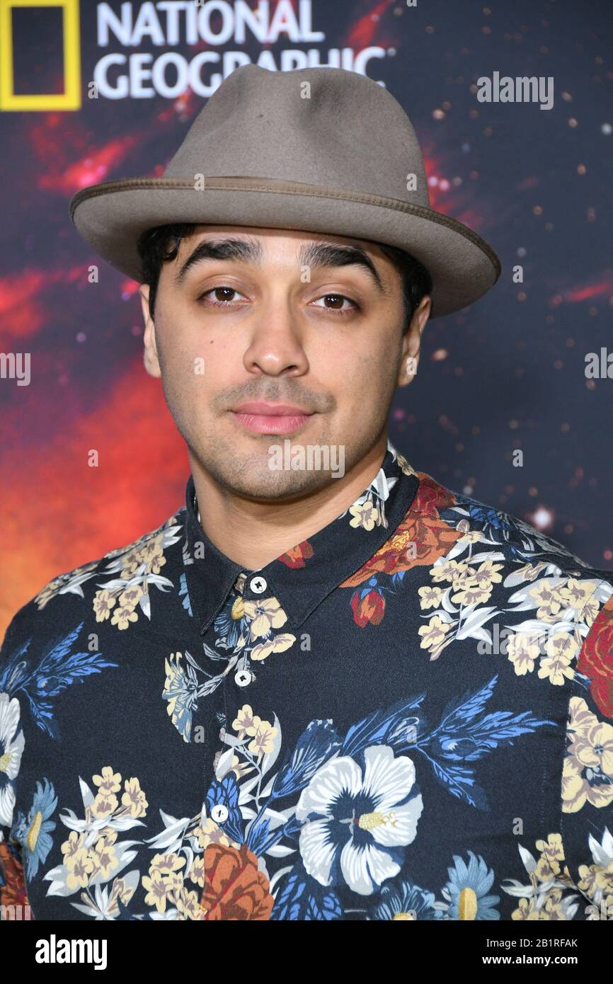 26. Februar 2020 - Los Angeles, Kalifornien - EJ Bonilla. Die Premiere von "Cosmos: Mögliche Welt" von National Geographic in der UCLA, Royce Hall. Fotowredit: Birdie Thompson/AdMedia/MediaPunch Stockfoto