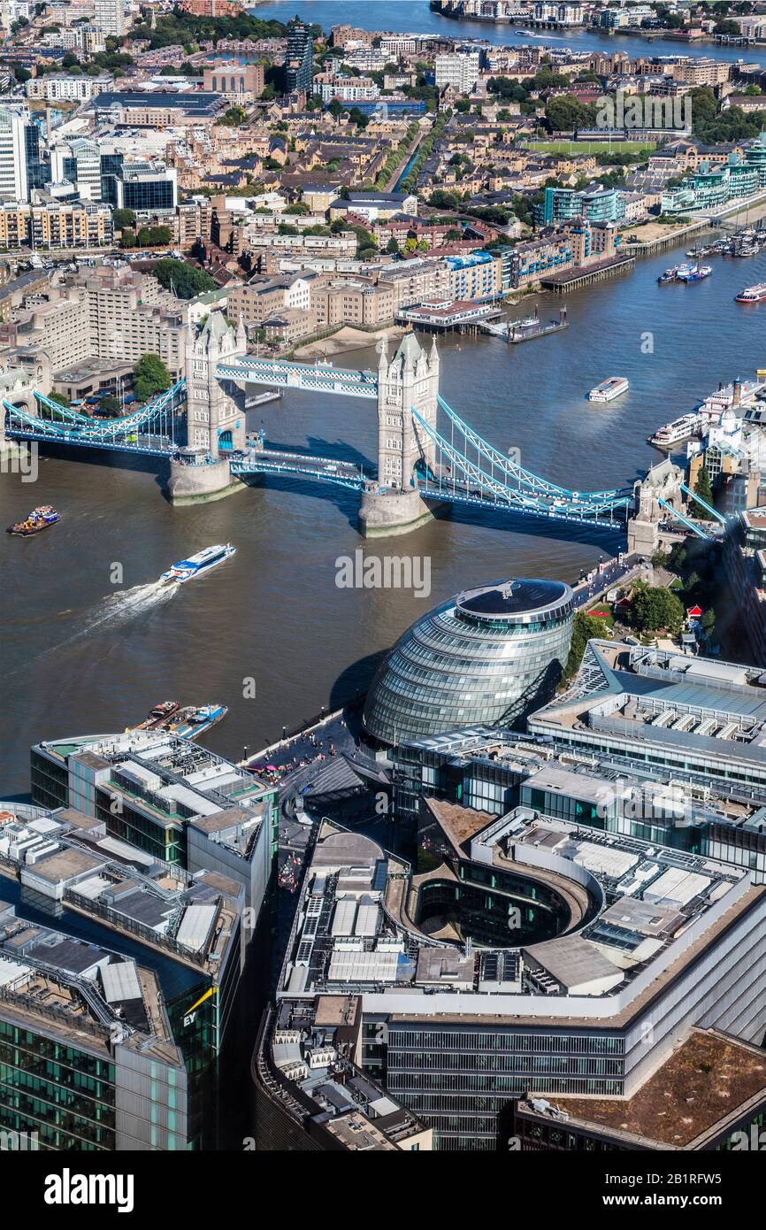 Der Blick vom Shard über London. Stockfoto