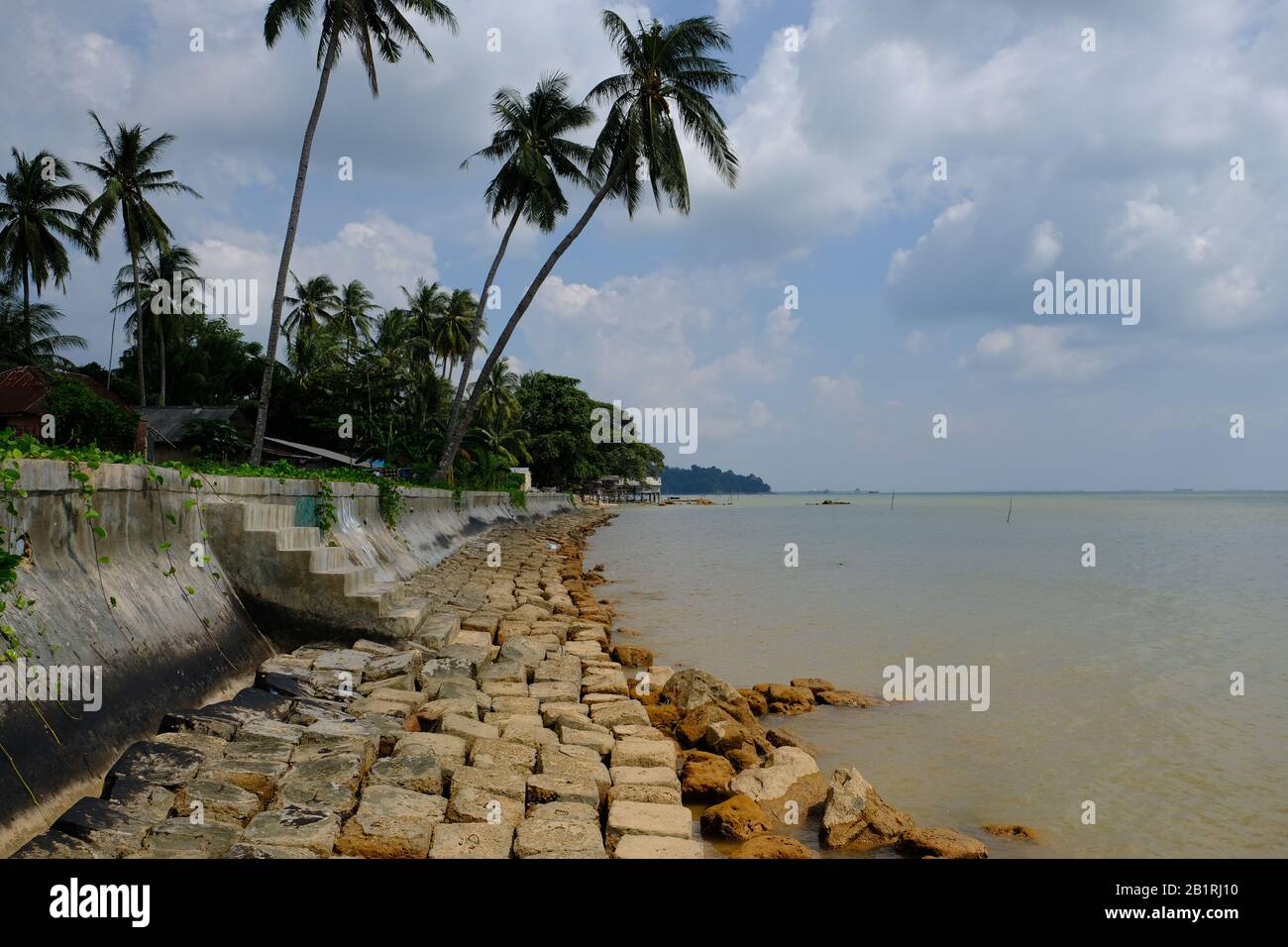 Batam Indonesia - Wunderbare Küstenlinien Nongsa Stockfoto