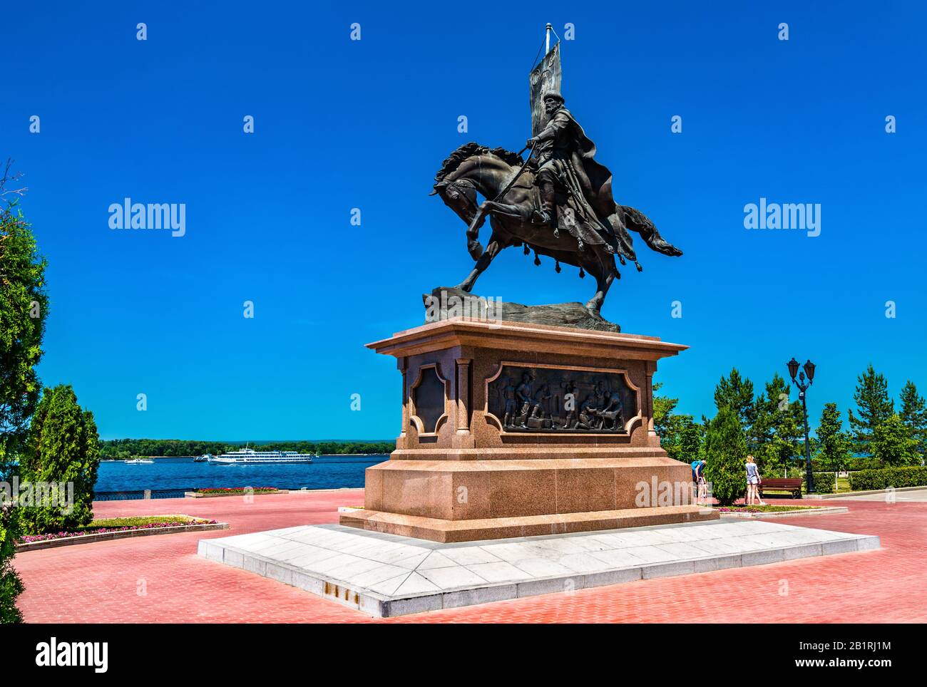 Denkmal für Prinz Grigory Zasekin, den Gründer von Samara. Russland Stockfoto