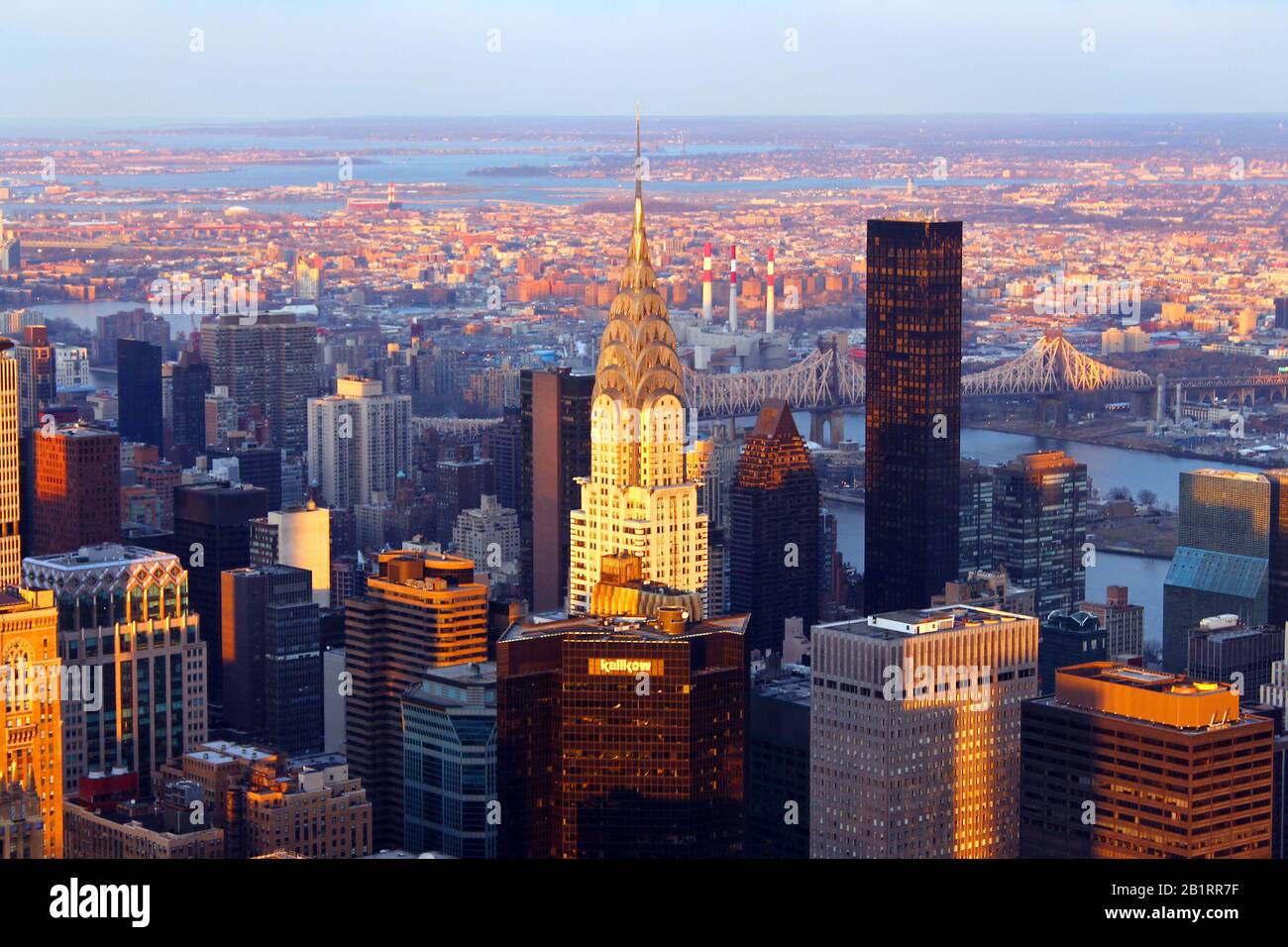 Chrysler Wolkenkratzer vom Empire State Building Stockfoto