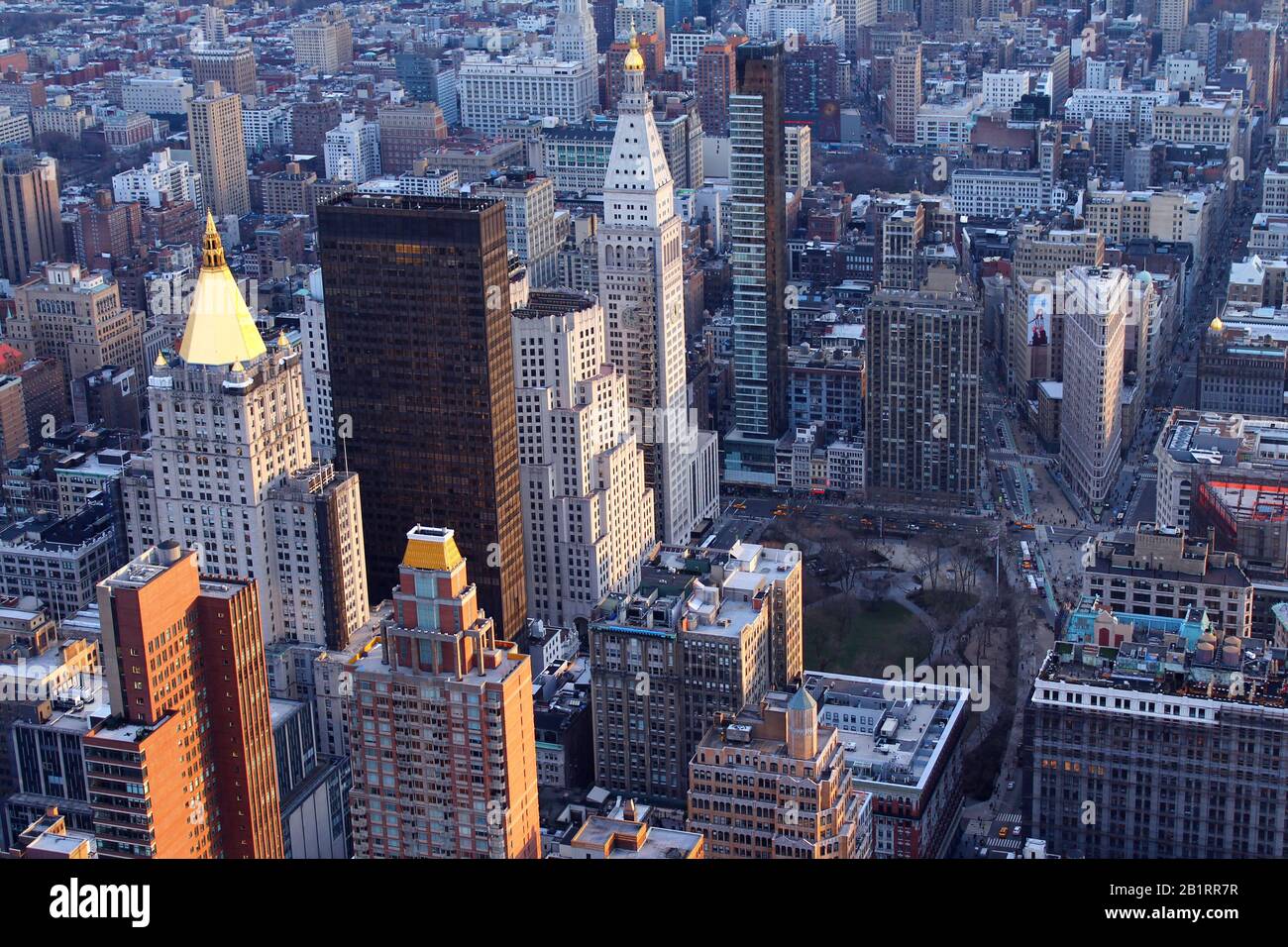 Madison Park und flatiron vom Empire State Building Stockfoto