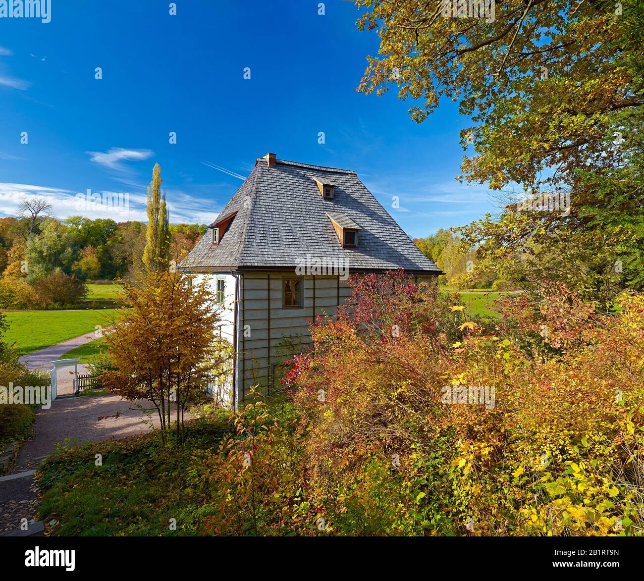 Goethe-Gartenhaus im Park an der Ilm, Weimar, Thüringen, Deutschland Stockfoto