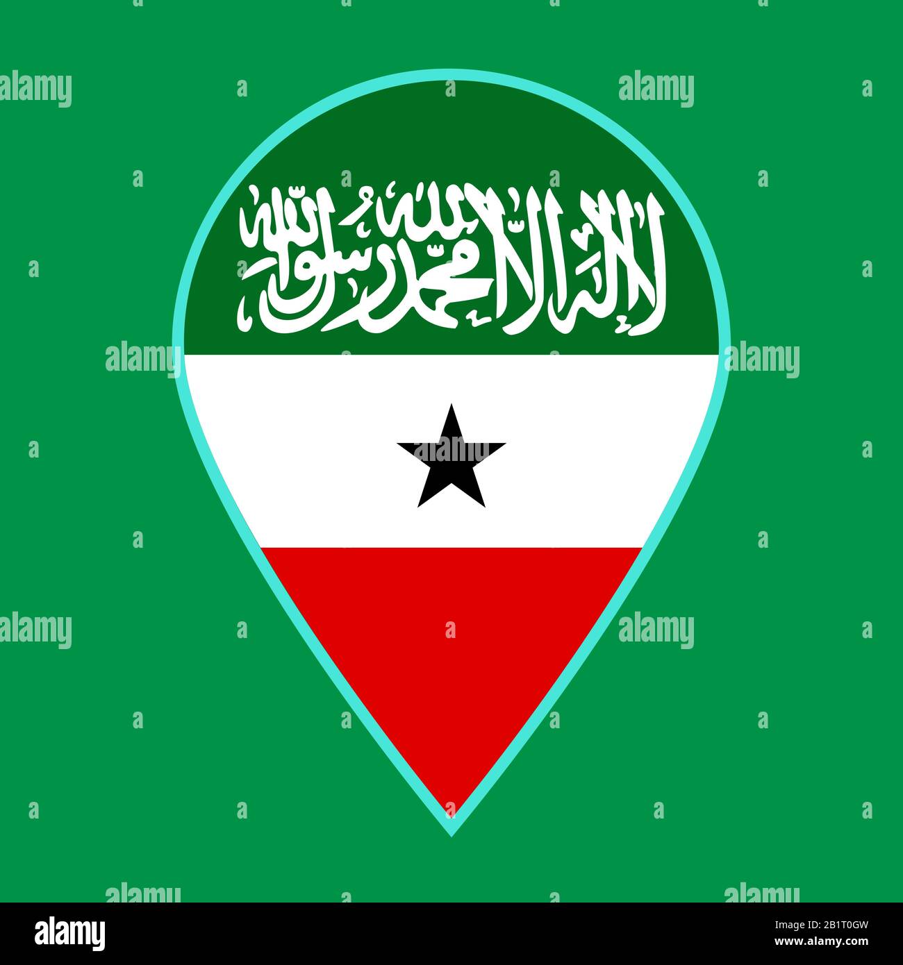 Republik Somaliland Flagge Symbol Reise Vektor Stock Vektor