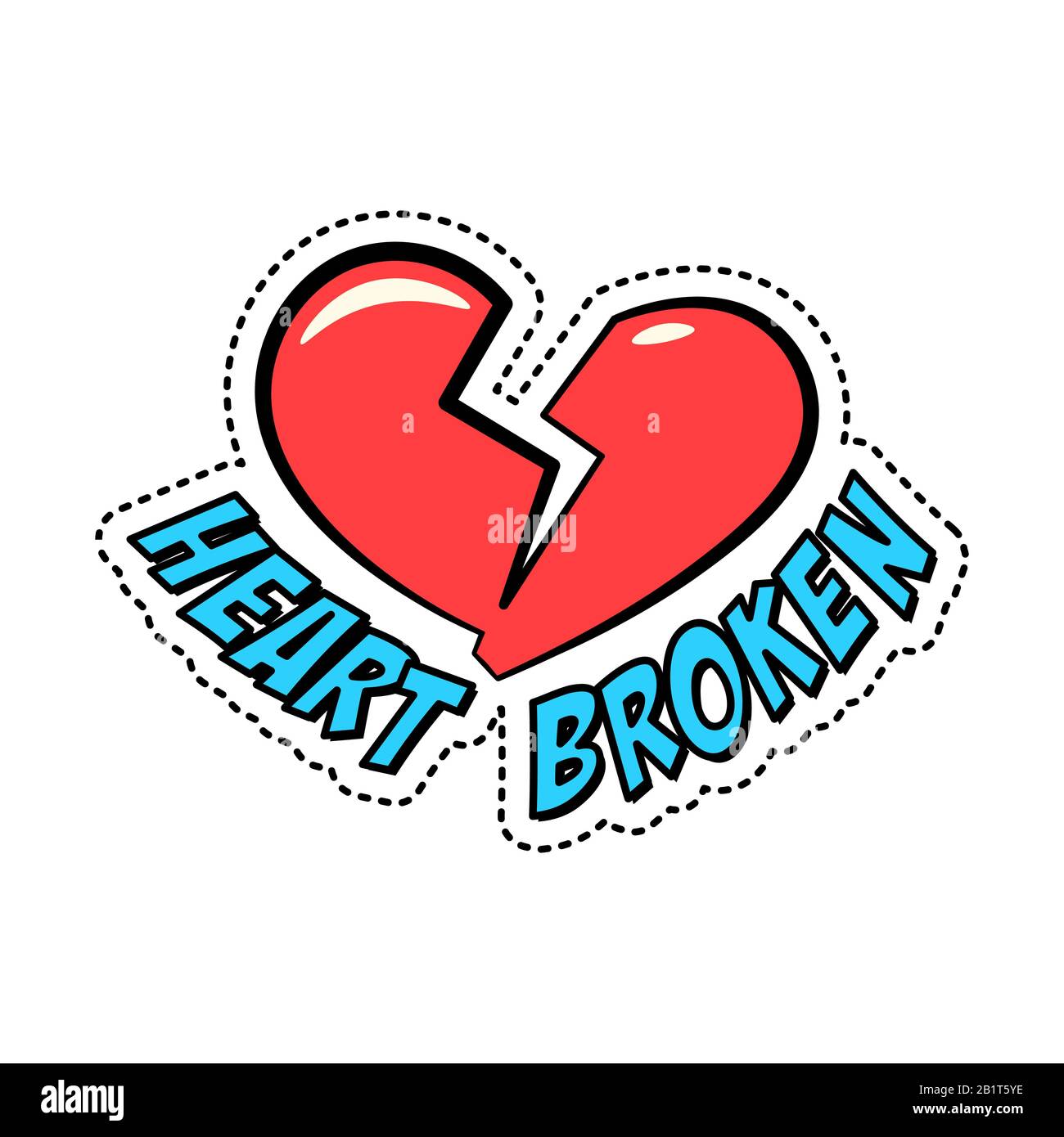 Gebrochenes Herz Aufkleber Stockfotos Und Bilder Kaufen Alamy