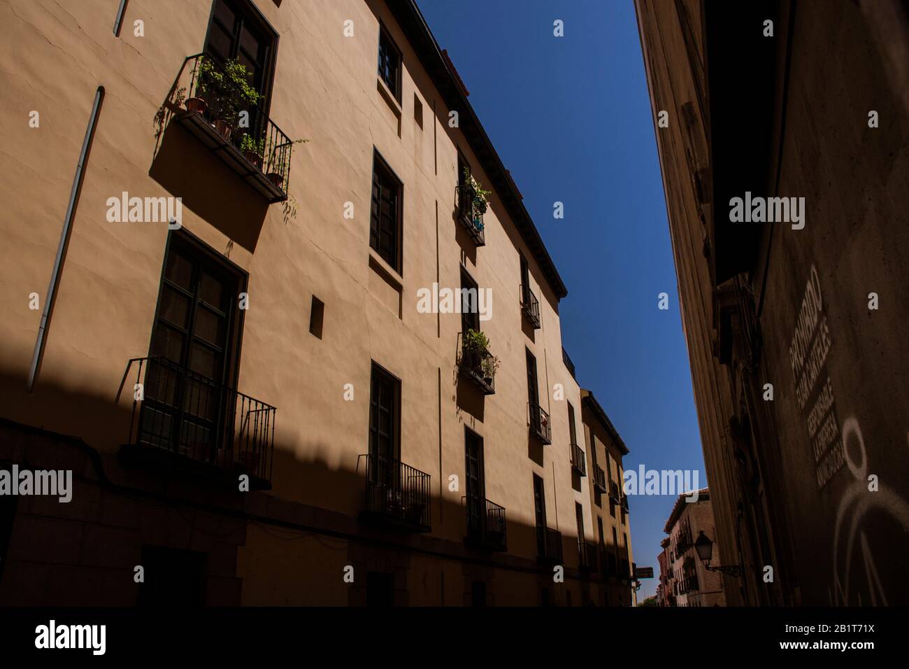 Alte Gebäude im Zentrum von Madrid Stockfoto