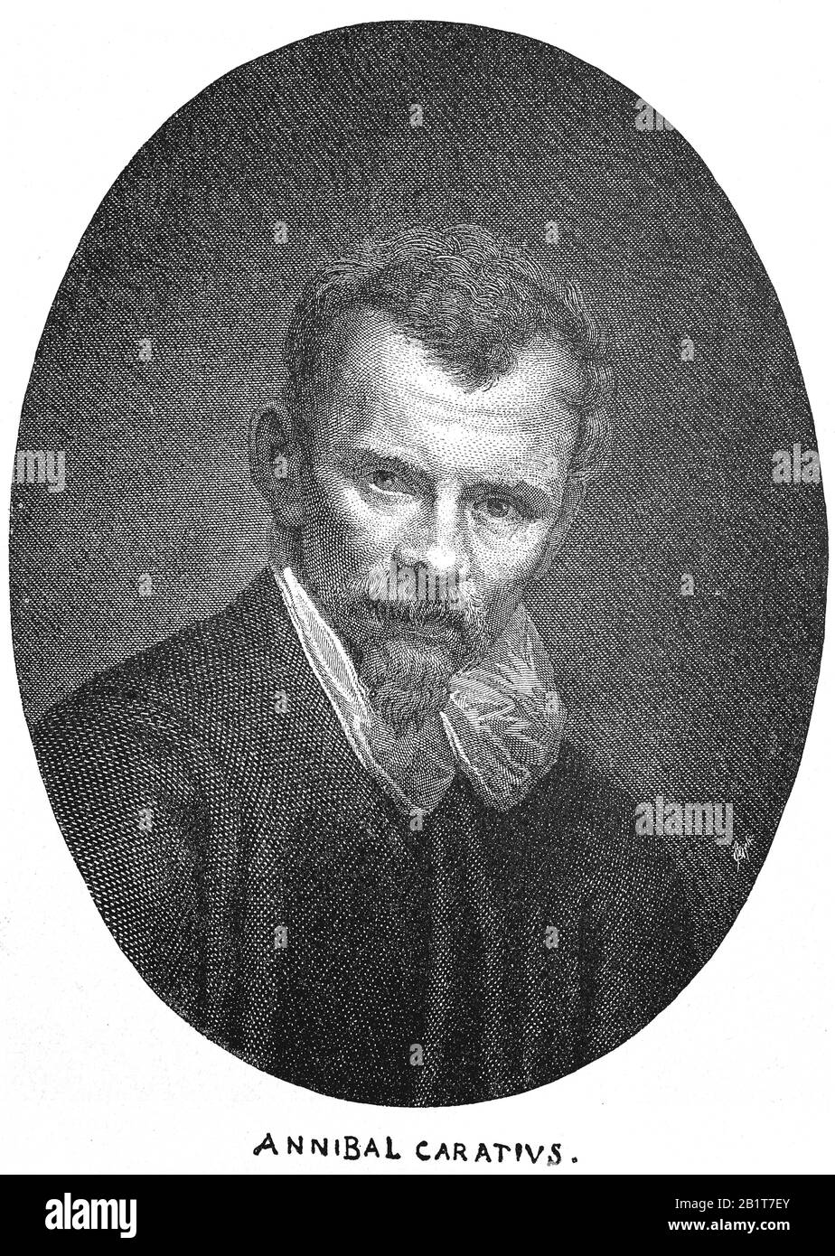 Annibale Carracci, 1560 - 1609, war ein italienischer Maler und Ausbilder, aktiv in Bologna und später in Rom/Annibale Carracci, war ein italiener Maler und Kupferstecher, historisch, digital verbesserte Wiedergabe eines Originals aus dem 19. Jahrhundert / Digitale Produktion einer Originalanlage aus dem 19. Jahrhundert. Jahrhunderts Stockfoto
