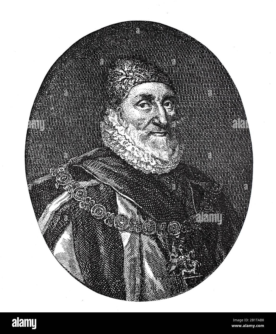 Charles Howard, 1st Earl of Nottingham, 2nd Baron Howard of Effingham, 1536 - 14. Dezember 1624, bekannt als Howard of Effingham, war ein englischer Staatsmann und Lord High Admiral unter Elizabeth I./Charles Howard, 1. Earl of Nottingham, war ein englischer Staatsmann und Admiral, historisch, digital verbesserte Wiedergabe eines Originals aus dem 19. Jahrhundert / Digitale Produktion einer Originalanlage aus dem 19. Jahrhunderts Stockfoto
