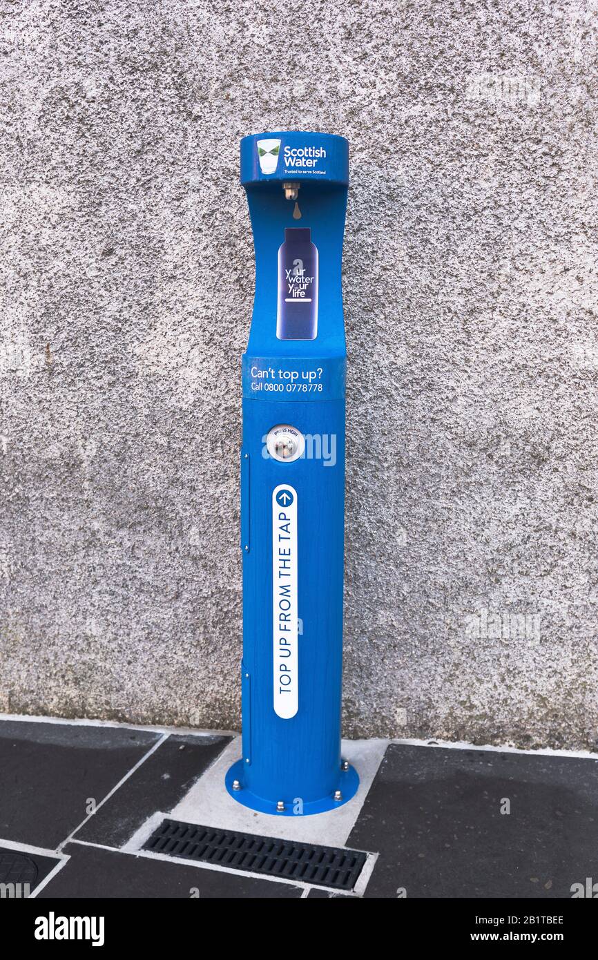 Dh Water Refill Station ENVIRONMENT UK Scottish Water Refuling Bottle Refuling Station Orkney Scotland Stockfoto