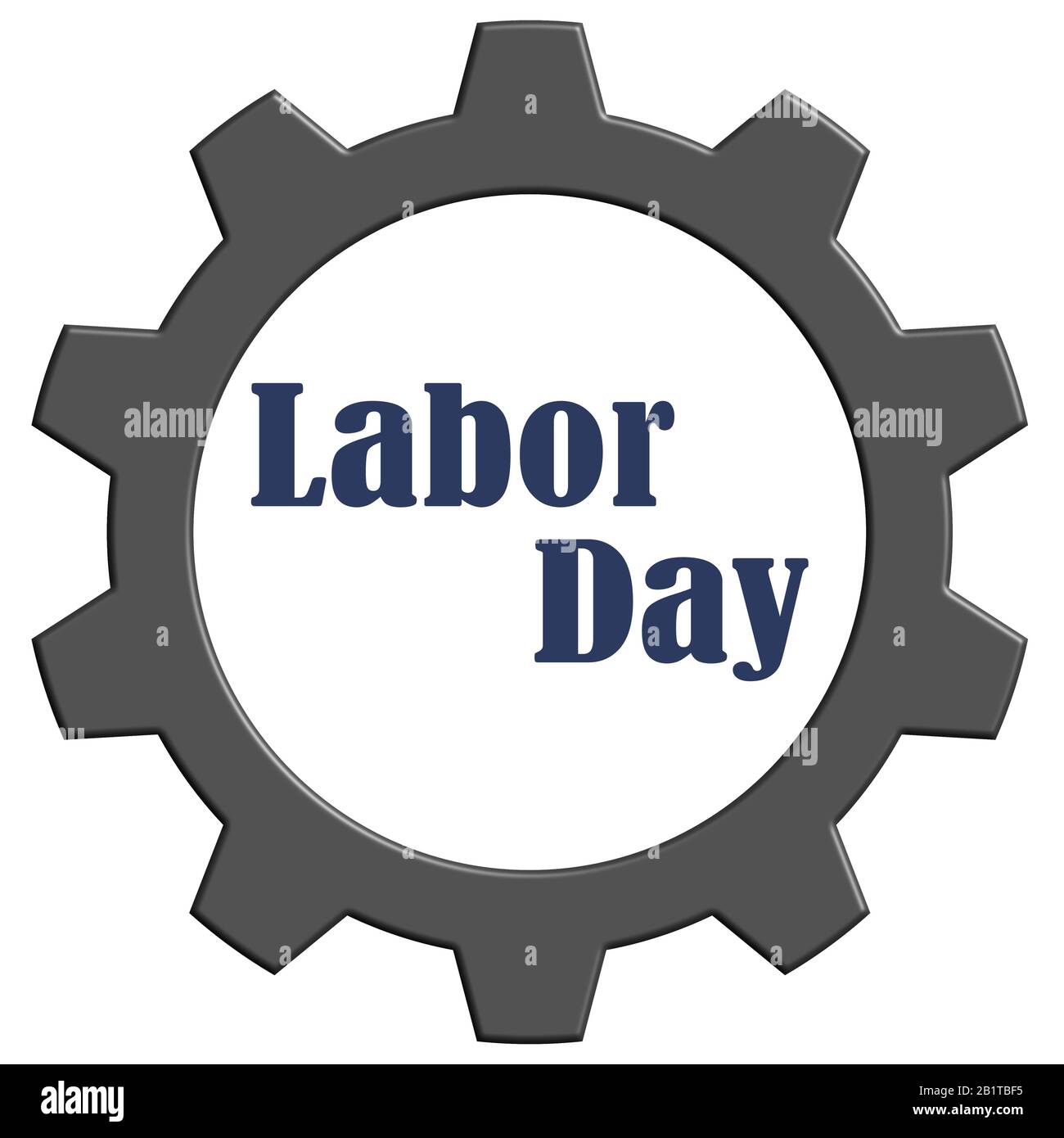 Getriebemechanismus mit der Aufschrift Labor Day. Stock Vektor