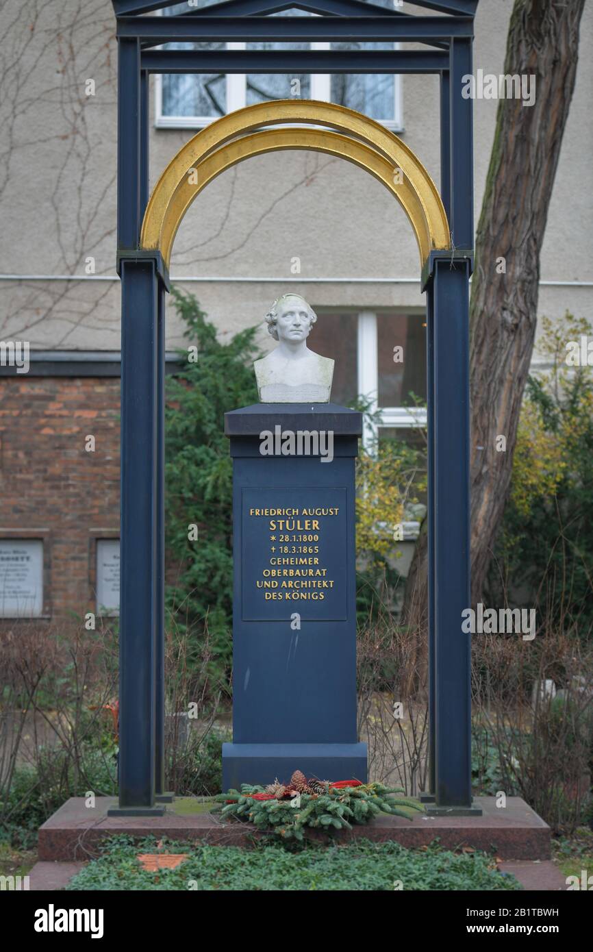 Greifen Sie Friedrich August Stüler, Dorotheenstädtischer Friedhof, Chausseestraße, Mitte, Berlin, Deutschland Stockfoto