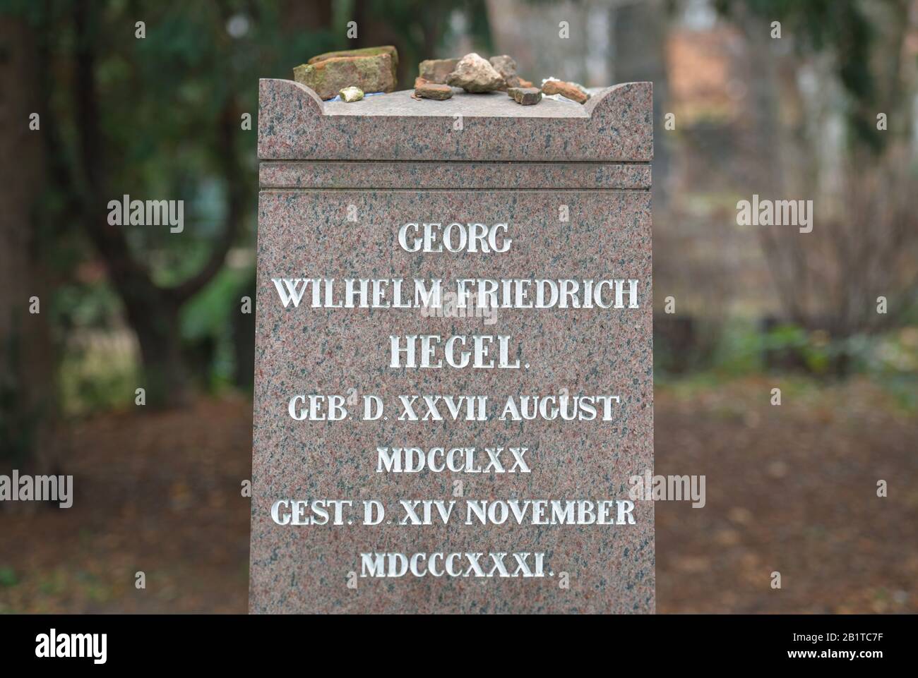 Greifen Sie Georg Wilhelm Friedrich Hegel, Dorotheenstädtischer Friedhof, Chausseestraße, Mitte, Berlin, Deutschland Stockfoto