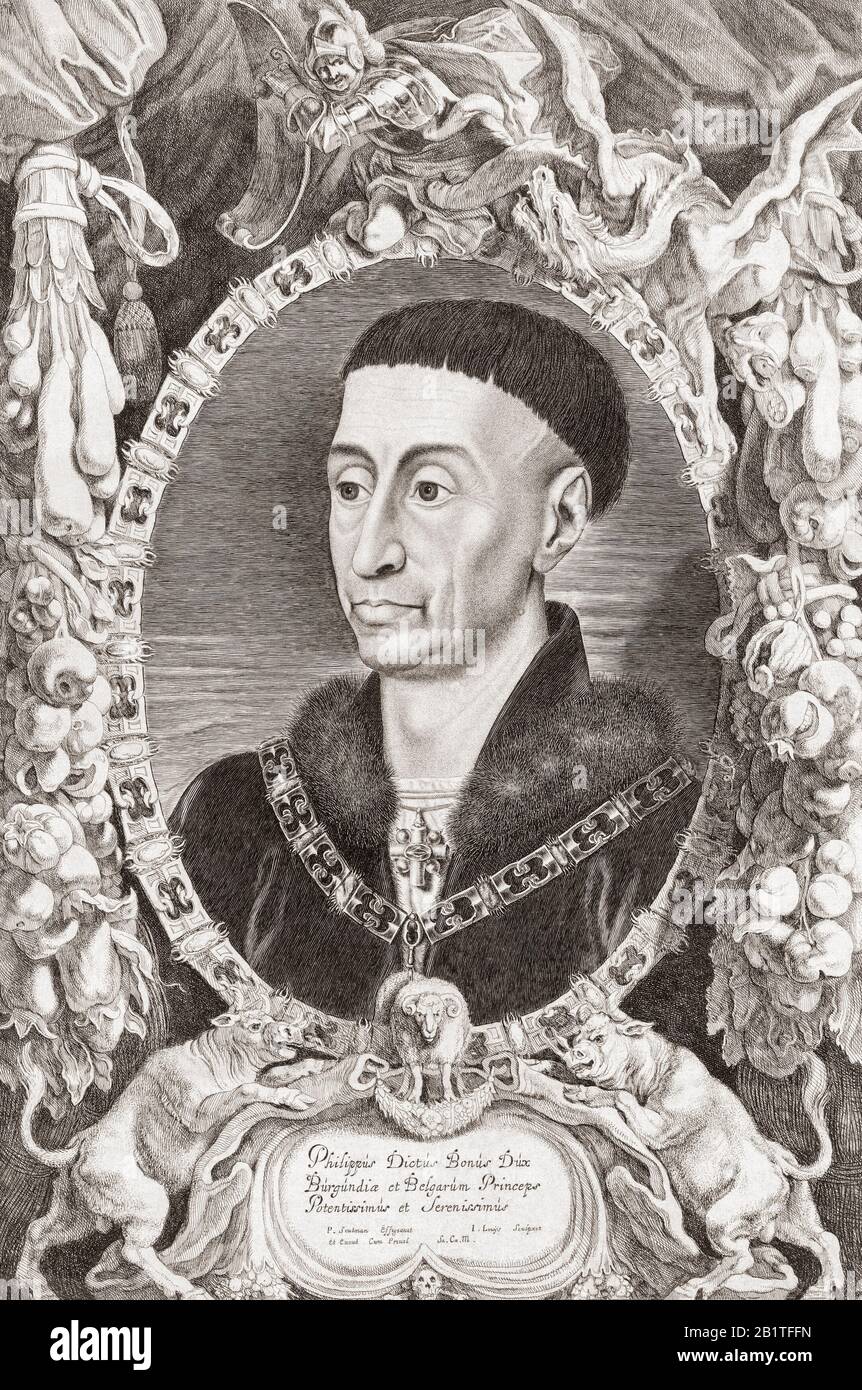 Philipp der Gute, 1396 - 1467. Herzog von Burgstall als Philipp III. Von 1419 bis zu seinem Tod. Stockfoto