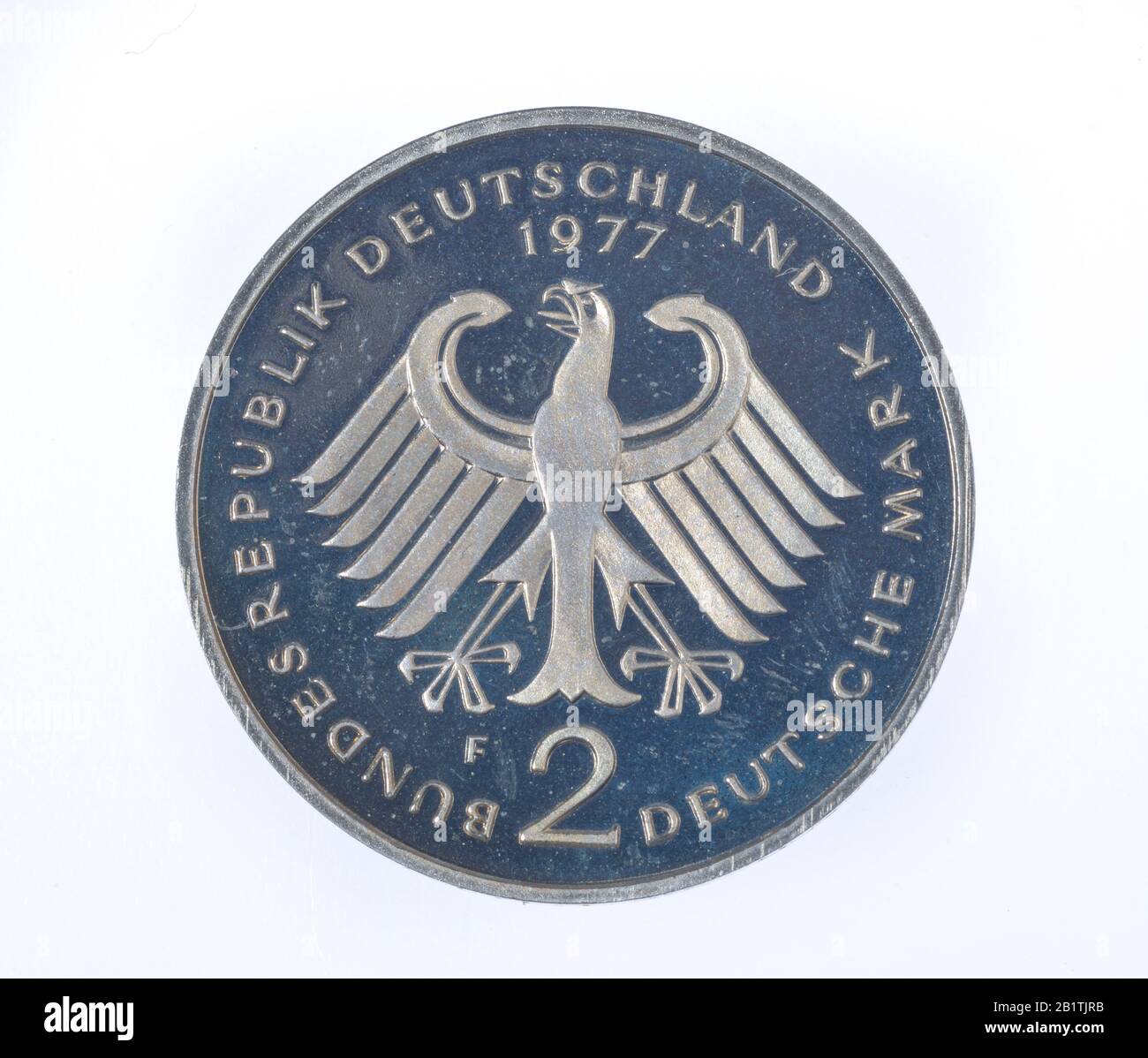 Geldmünze, 2 D-Mark, Bundesrepublik Deutschland Stockfoto