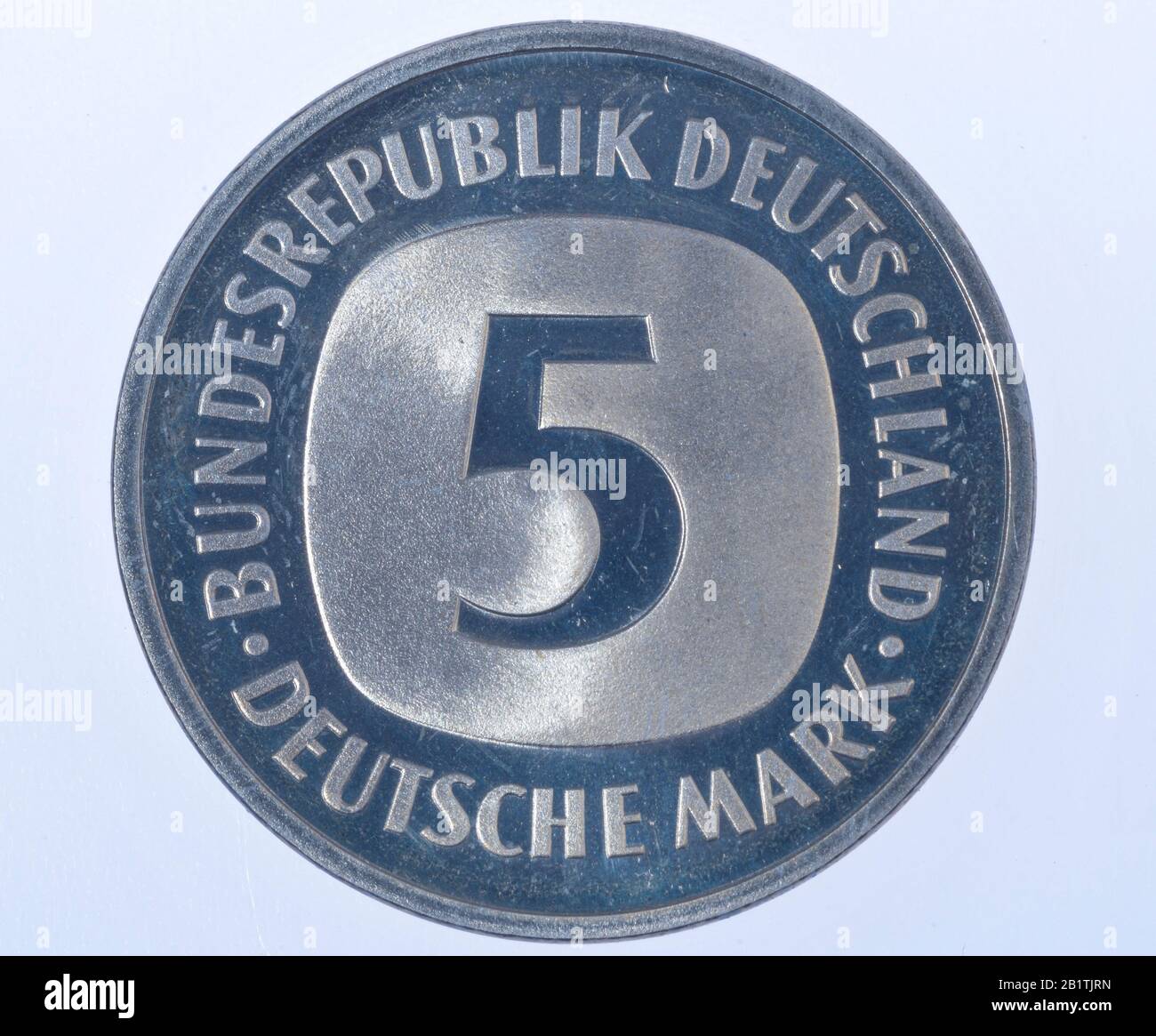Geldmünze, 5 D-Mark, Bundesrepublik Deutschland Stockfoto