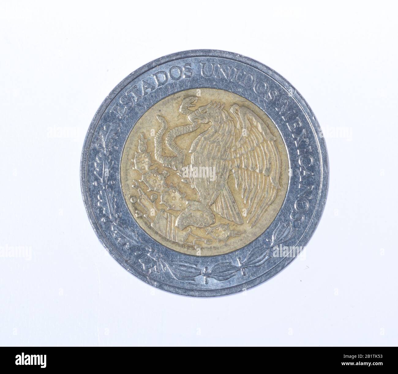 Geldmünze, 1 Peso, Mexiko Stockfoto