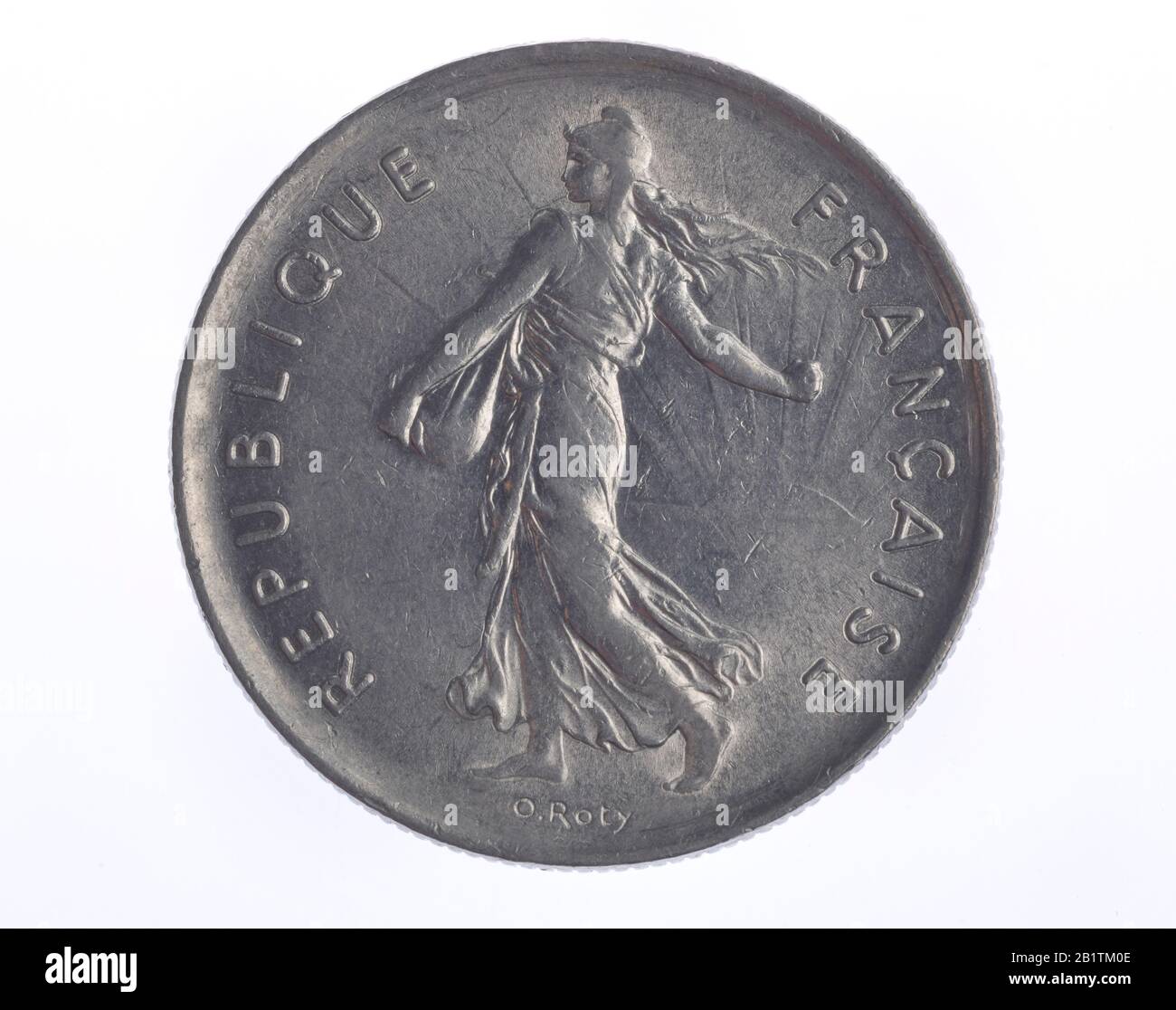 Geldmünze, 5 Francs, Frankreich Stockfoto