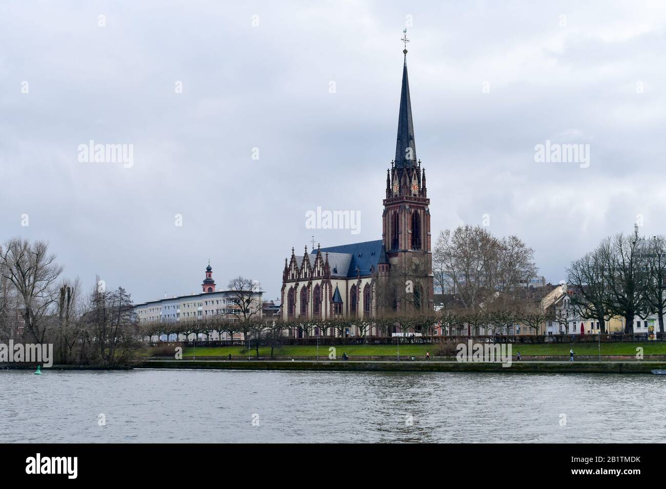 Frankfurt, Deutschland - 19. Januar 2020: Dreikönigskirche Stockfoto