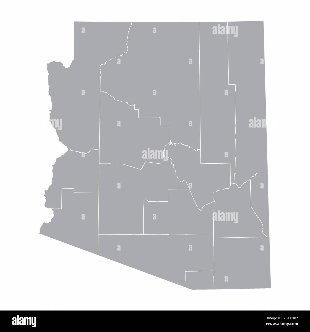 Karte der Arizona Counties Stock Vektor