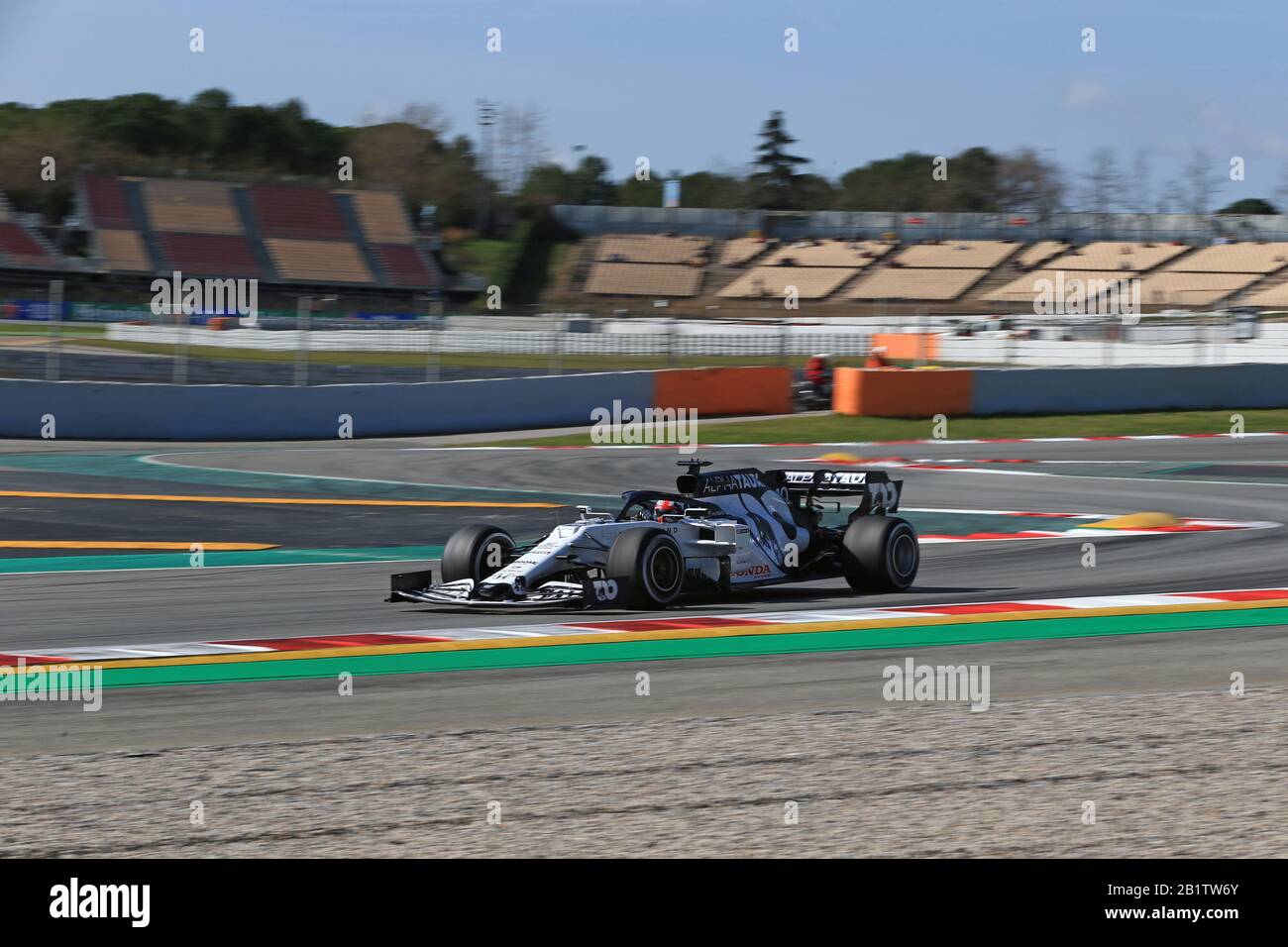 Barcelona, Spanien. Februar 2020; Circuit De Barcelona Catalunya, Barcelona, Katalonien, Spanien; Formel 1 2. Test Vor der Saison, Tag 2; Scuderia AlphaTauri Honda, Pierre Gasly Credit: Action Plus Sports Images/Alamy Live News Stockfoto