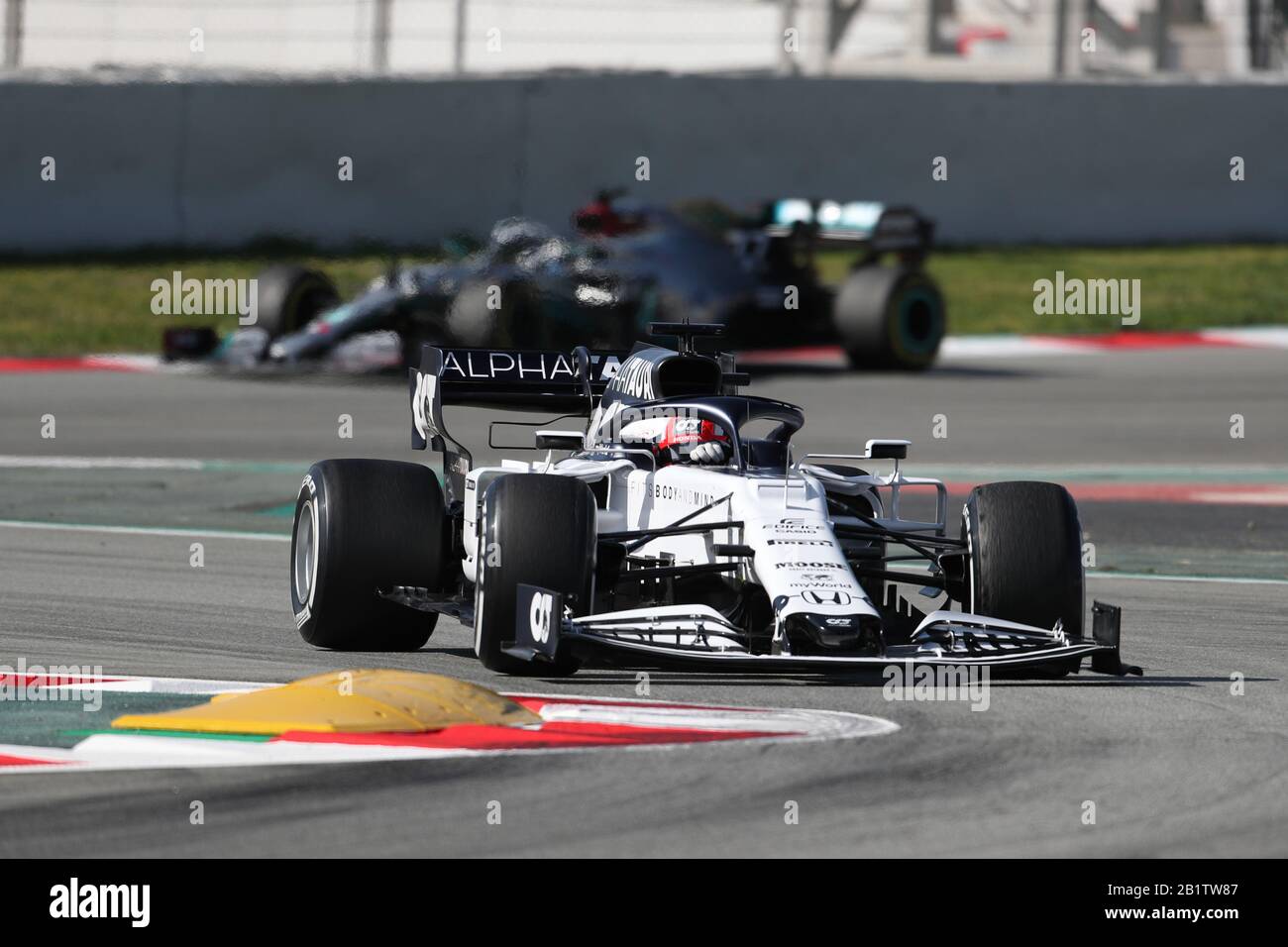Barcelona, Spanien. Februar 2020; Circuit De Barcelona Catalunya, Barcelona, Katalonien, Spanien; Formel 1 2. Test Vor der Saison, Tag 2; Scuderia AlphaTauri Honda, Pierre Gasly Credit: Action Plus Sports Images/Alamy Live News Stockfoto
