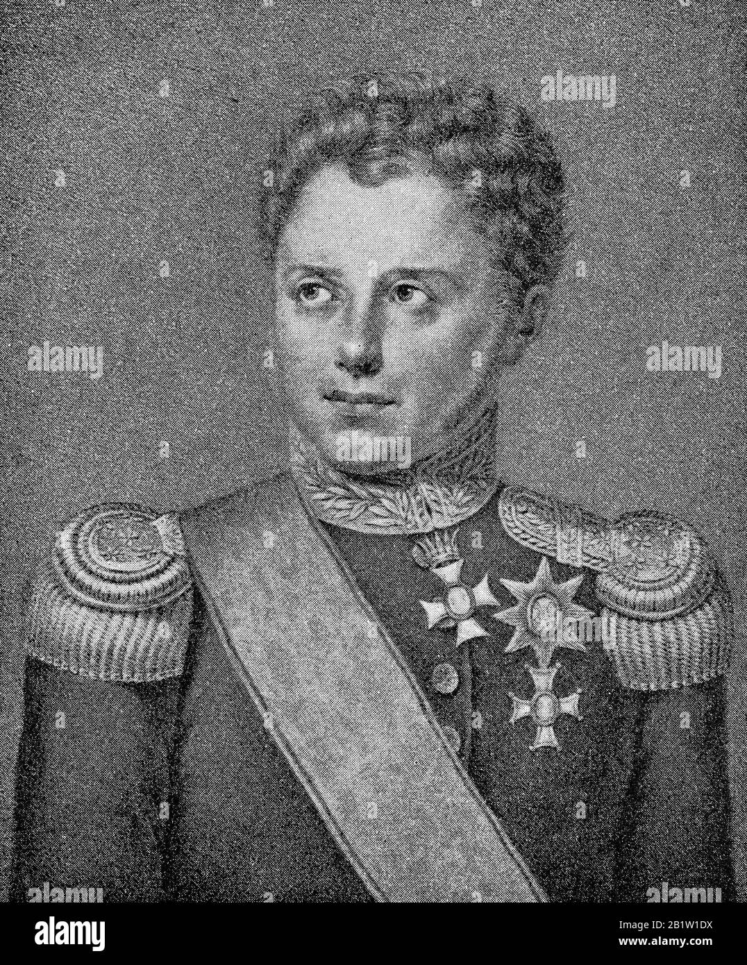 Wilhelm I., Friedrich Wilhelm Karl, 27. September 171 - 25. Juni 1864, war König von Württemberg vom 30. Oktober 1816 bis zu seinem Tod / Friedrich Wilhelm Carl, war von 167-1864 als Wilhelm I. der zweite König von Württemberg, historisch, Digitale verbesserte Wiedergabe eines Originals aus dem 19. Jahrhundert / Digitale Produktion einer Originalanlage aus dem 19. Jahrhunderts Stockfoto