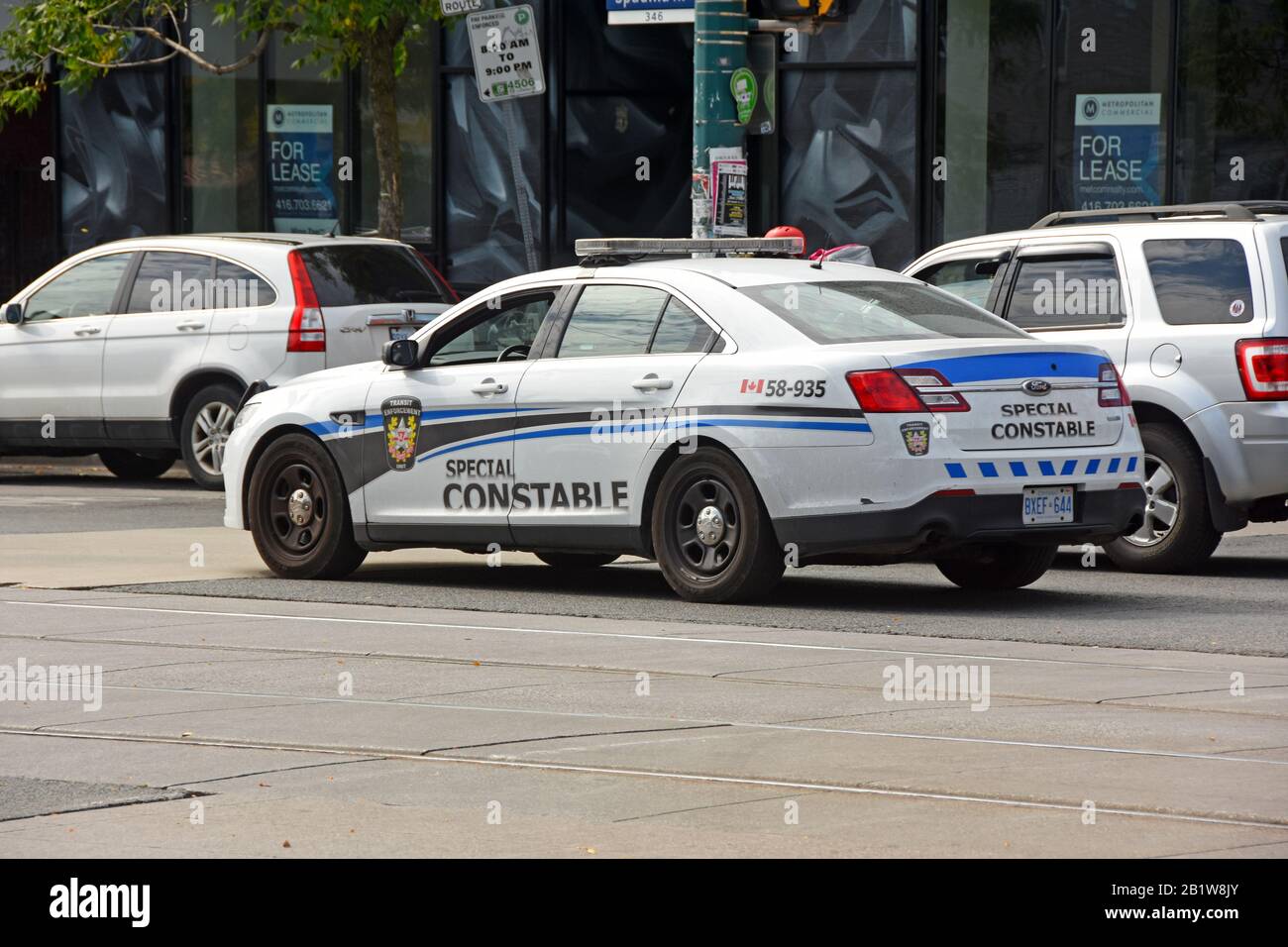 Polizeiwagen in den Straßen von Toronto, Kanada Stockfoto