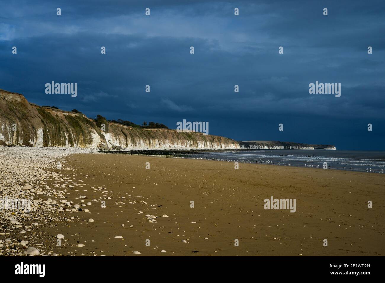 Flamborough gehen Sie vom Strand in Bridlington, East Yorkshire Stockfoto