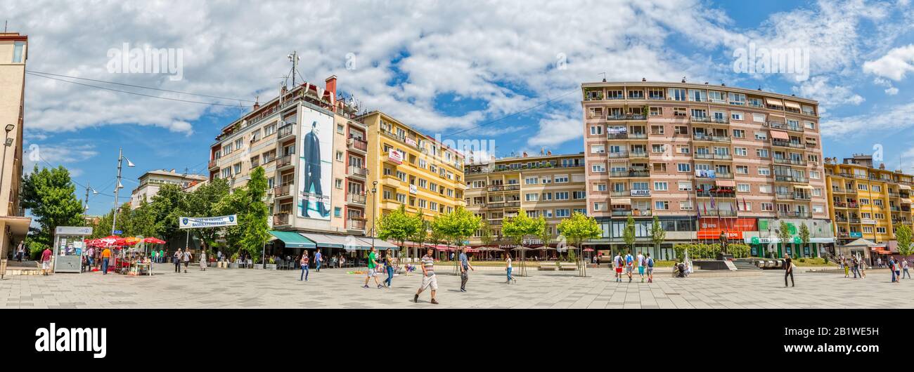 Platz Zahir Pajaziti in Pristina Stockfoto