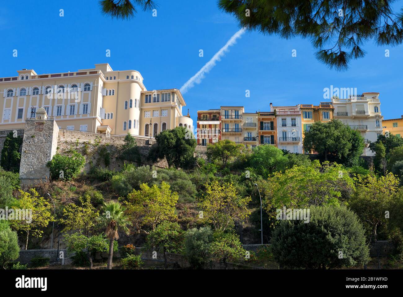 Principaute de Monaco: Blick auf das historische Viertel 'Monaco Ville' Stockfoto