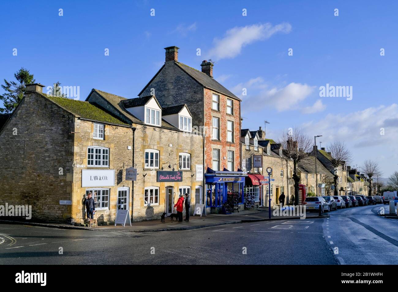 Park Street, Village of Stow on the Wold, Gloucestershire, England, Großbritannien Stockfoto
