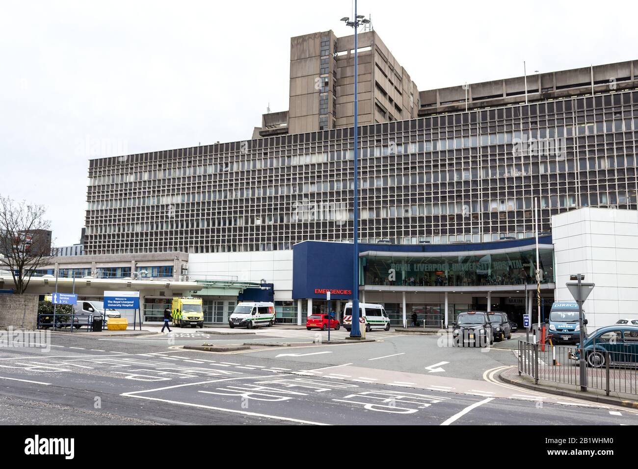 Eintritt zum Royal Liverpool University Hospital, Prescot Street, Liverpool Stockfoto