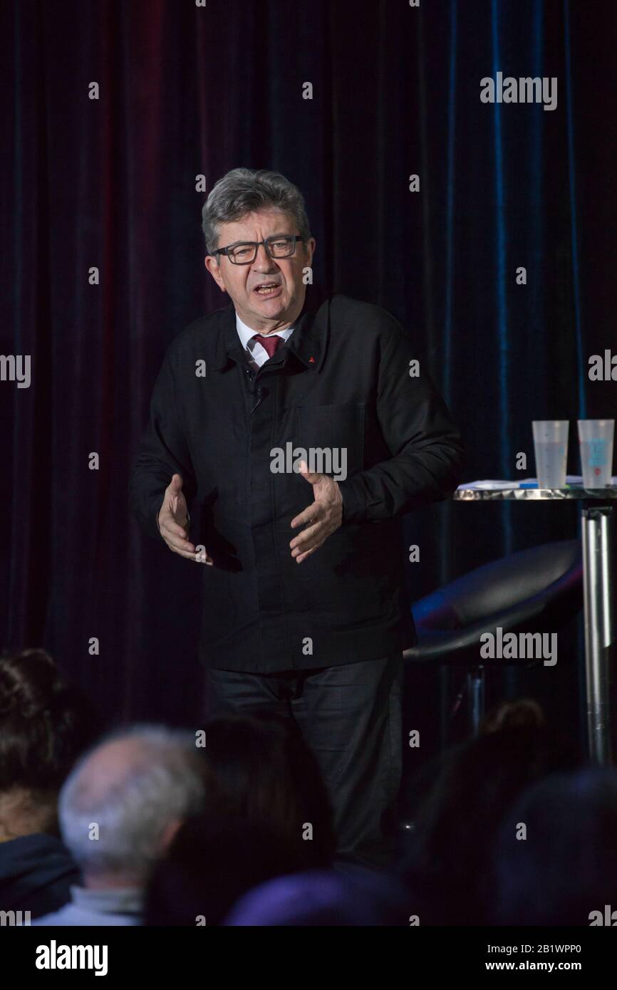 Sitzung zur Reform der französischen Renten durch den politischen Teil Frankreichs Insoumise Stockfoto