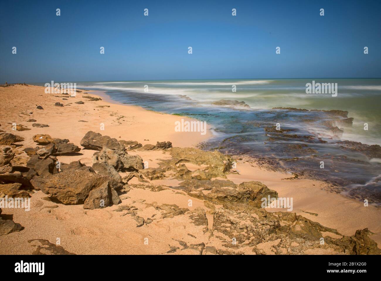 Traumhafte Landschaft in Punta Gallinas, Nordspitze Südamerikas, Halbinsel Guajira, Kolumbien Stockfoto