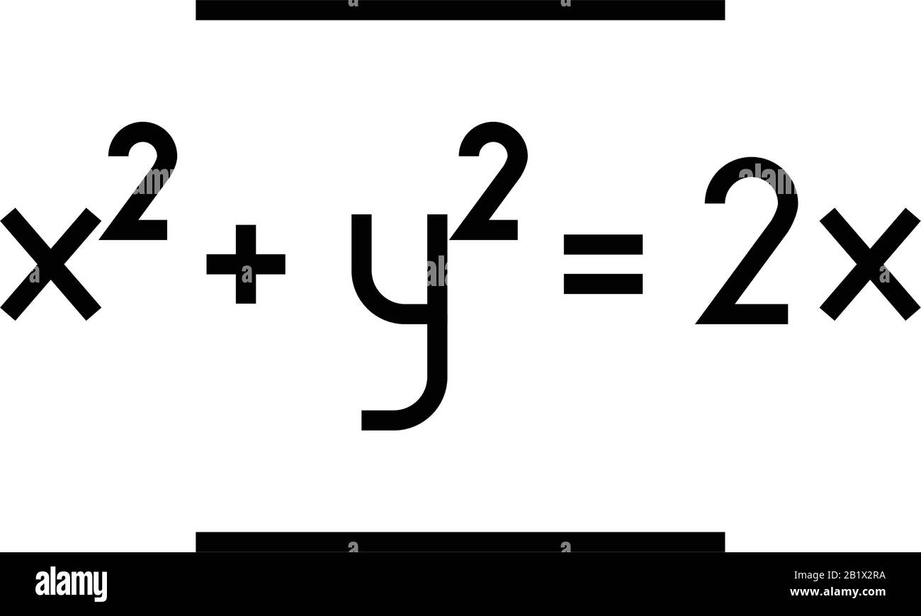Linien-Symbol für mathematische Übungen, Konzeptzeichen, Konturvektorabbildung, lineares Symbol. Stock Vektor