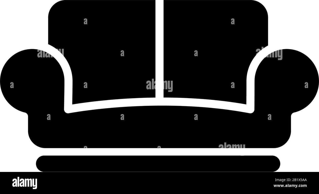 Vektor-Vorlage für das Design von Sofa-Symbolen Stock Vektor