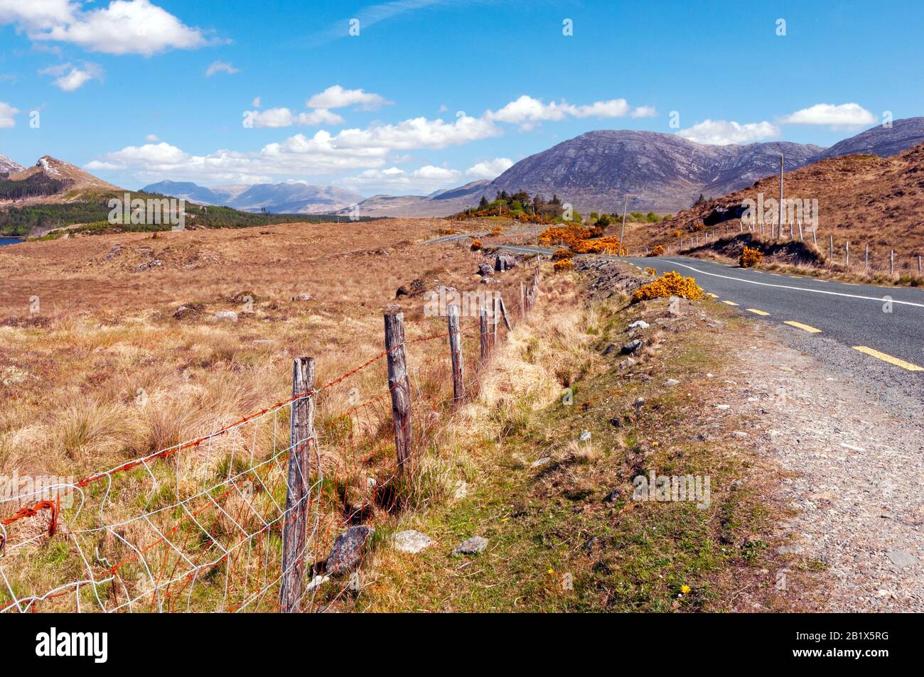 Inagh Valley Drive, Connemara, County Galway, Irland Stockfoto