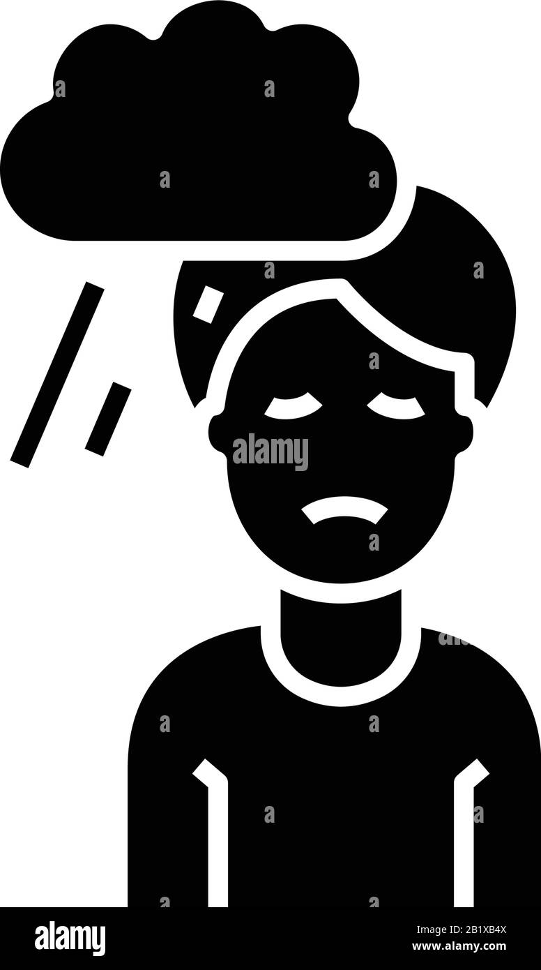 Klimasymbol schwarz, Konzeptabbildung, Vektor-Flachsymbol, Glyph-Zeichen. Stock Vektor