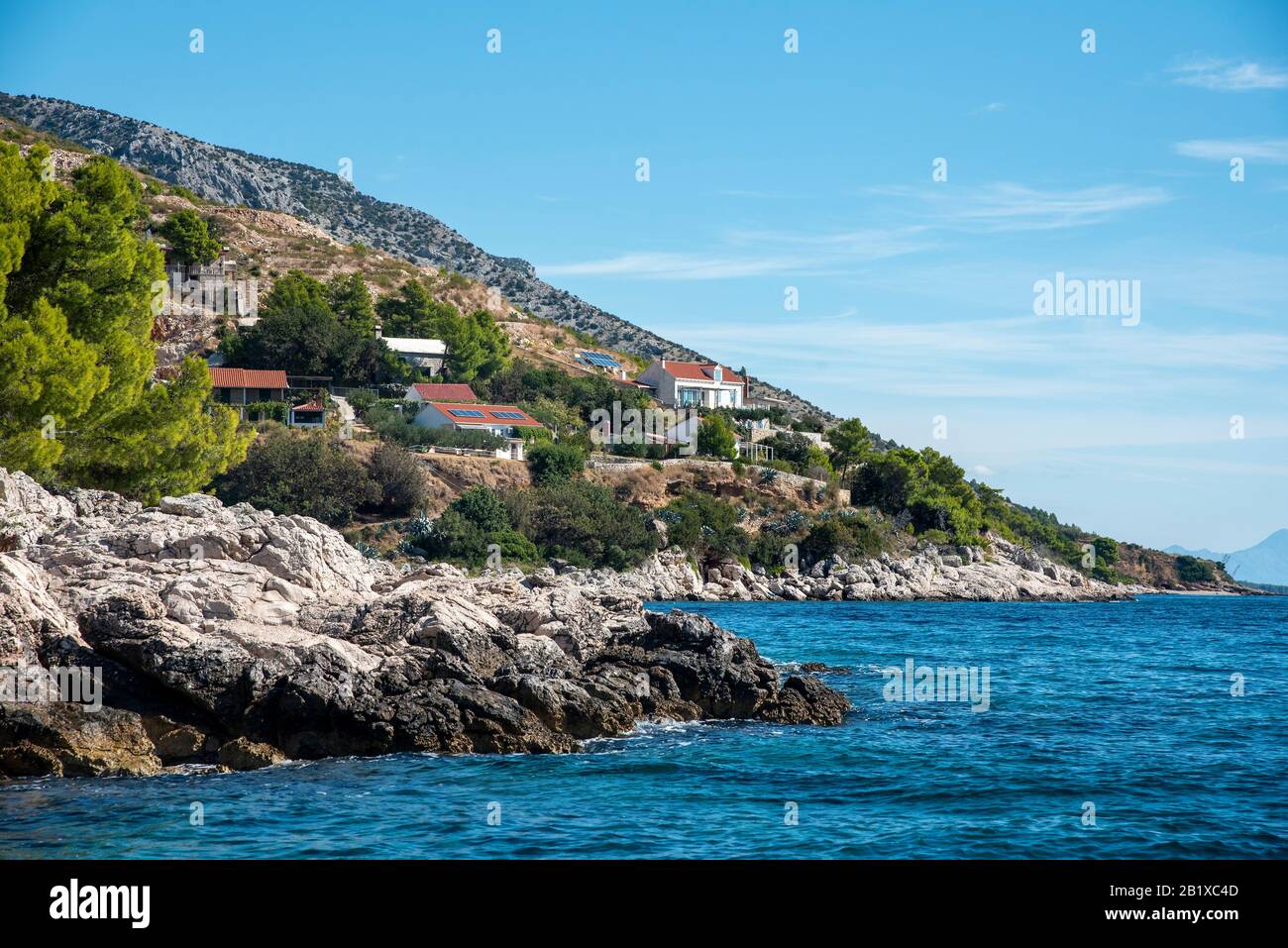 Wandern Vidova Gora auf der Insel Brac, Kroatien Stockfoto