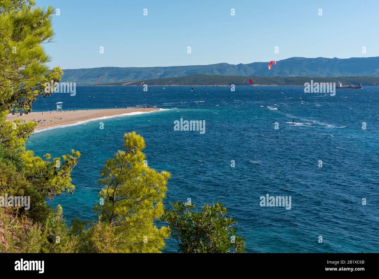 Wandern Vidova Gora auf der Insel Brac, Kroatien Stockfoto